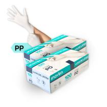 Luva Latex Descartavel c/ po - INOVEN - 200 unidades