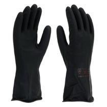 Luva Latex Forrada Preta Tam M Imbat