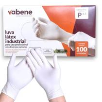 Luva Látex Industrial Descartável Com Pó 100 Und. Tamanho P Vabene