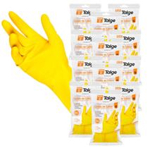Luva Latex Limpeza Multiuso Reutilizável Amarela 12 Pares - Talge Luva Latex Limpeza Multiuso Reutilizável Amarela 12 Pares - Talge