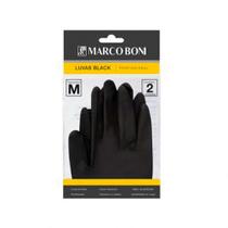 Luva Látex Marco Boni Black Profissional - 1 Par Tam. M