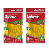 Luva Latex Multiuso Flex Leve Amarela Vabene Kit c/ 2 Pares Luva Latex Multiuso Flex Leve Amarela Vabene Kit c/ 2 Pares