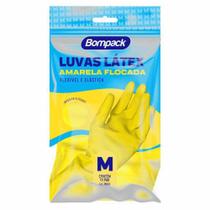 Luva Latex Multiuso Limpeza Amarela - 1 Par - Bompack