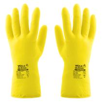 Luva Látex Multiuso Slim Amarela 12 Pares Volk do Brasil 105304401