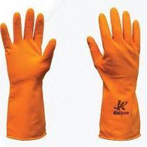 Luva Látex Natural Laranja T9 G Kalipso Antiderrapante Forro Luva Látex Natural Laranja T9 G Kalipso Antiderrapante Forro