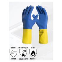 Luva latex neoprene forrada em algodao flocado tamanho 09 (g) - danny
