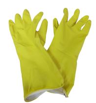 Luva latex para limpeza leve amarela p