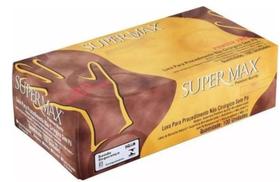Luva latex para procedimento não cirúrgico sem pó caixa com 100 luvas - SUPERMAX