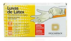 Luva latex procedimento c/ po c/ 100un tam m descarpack Luva latex procedimento c/ po c/ 100un tam m descarpack