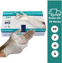 Luva Latex Procedimento C/ Po Inoven 100 unidades