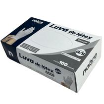 Luva Latex Procedimento Com Pó Grande 100un Nobre Branco Luva Latex Procedimento Com Pó Grande 100un Nobre Branco