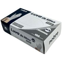Luva Latex Procedimento Com Pó Média 100un Nobre Branco