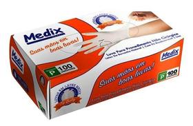 Luva latex procedimento com pó tamanho pp 100 unidades medix