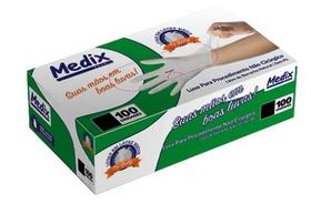 Luva latex procedimento sem pó tamanho g 100 unidades medix