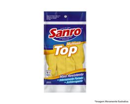 Luva Latex Sanro Forr Amarela B M Blister c/10pcs