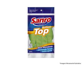 Luva Latex Sanro Forr Verde A P Blister c/10pcs