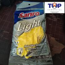 Luva latex sanro light amarela ca43301 - tam g
