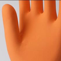 Luva Látex Sanro Plus Laranja Antiderrapante P/ Limpeza
