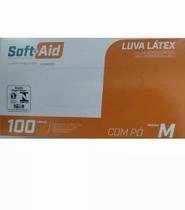 Luva latex soft+aid