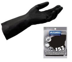 Luva Latex tamanho G Preta - MUCAMBO