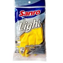 Luva limpeza látex multiuso sanro light amarela forrada tamanho xg