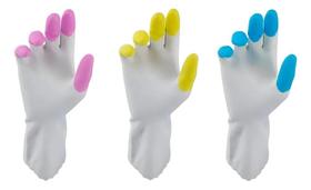Luva Limpeza Lavar Louça Reforçada Antialergica - Kit 03 Und