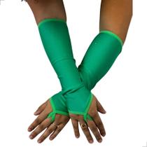 Luva Longa de Lycra Miteni Princesa Debutante Noiva Divertidamente Festa Fanatsia Halloween Carnaval Bailes Cosplay