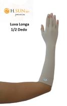 Luva Longa Proteção Solar UV FPU50+ 1/2 Dedo Famara Evita Manchas G/GG