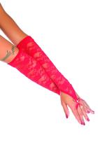 Luva Longa Renda Vermelha Pimenta Sexy