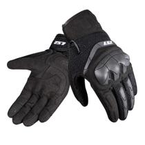 Luva LS2 Kubra Preto Marrom Motociclista Proteção Ventilada Luva LS2 Kubra Preto Marrom Motociclista Proteção Ventilada