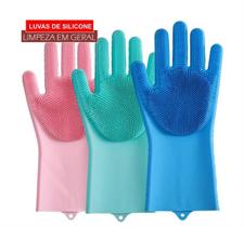 Luva Magica De Silicone Escova Esponja Limpeza Lavar Louça Luva Magica De Silicone Escova Esponja Limpeza Lavar Louça