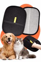 Luva Mágica Tirar Pelo Escova Removedora para Pet Roupa Sofá Preta