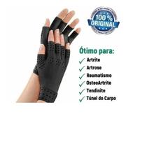 Luva Magnética De Compressão Preta Para Artrite Reumatismo Túnel do Carpo