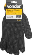 Luva Malha 3 Fios Preta Pigmentada Vonder