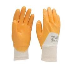 Luva Malha Algodão Revestimento Nitrílico NOVADEX - Branca/Amarela - CA 27193 - DANNY