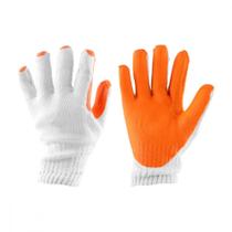 Luva Malha Imbat Emborr.Laranja 09 - Kit C/12 PR