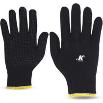 Luva Malha Kalipso Preta Trico Pigmentado Preto Par 02.11.2.3 - Kit C/12 Luva Malha Kalipso Preta Trico Pigmentado Preto Par 02.11.2.3 - Kit C/12