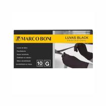 Luva Marco Boni Black c/10un Tam. G