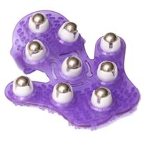 Luva massageadora corporal estética esferas inox violeta estek