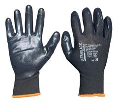 Luva Mecânico Banho Nitrílico Ultrablack Danny Ta M 6 Pares
