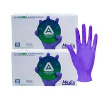 Luva Medix Com 200 Unidades Tamanho M Sem Po Antibacteriana