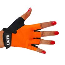 Luva Meio dedo Feminina Ciclismo Neoprene Bike Proteção UV Laranja
