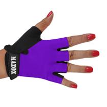 Luva Meio dedo Feminina Ciclismo Neoprene Bike Proteção UV Roxa - MAZOX