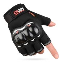 Luva Meio Dedo Para Ciclismo Moto Bike Proteção Tática Antiderrapante Motoqueiro Respirável Unisex Luva Meio Dedo Para Ciclismo Moto Bike Proteção Tática Antiderrapante Motoqueiro Respirável Unisex