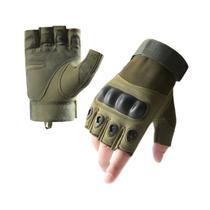 Luva Meio Dedo Rígida Verde Tecido Respirável Luva Meio Dedo Rígida Verde Tecido Respirável