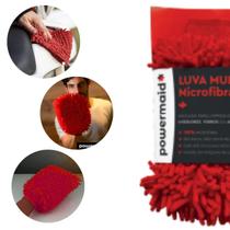 Luva Microfibra Chenille Multiuso Remove Poeira, Sujeira e Não Risca as Superfícies