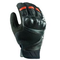 Luva Mociclista Asw Couro Street Preto Vermelho Proteção Mot Luva Mociclista Asw Couro Street Preto Vermelho Proteção Mot