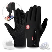 Luva Moto Bike Impermeável Prova D'agua Touch Termica Frio Preto Único Luva Moto Bike Impermeável Prova D'agua Touch Termica Frio Preto Único