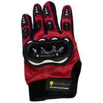 Luva Moto Scooter Bike com Proteção Shield Vermelha