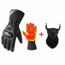 Luva Motociclista Frio Impermeável Cano Longo Original + Proteção Pescoço frio Motoqueiro